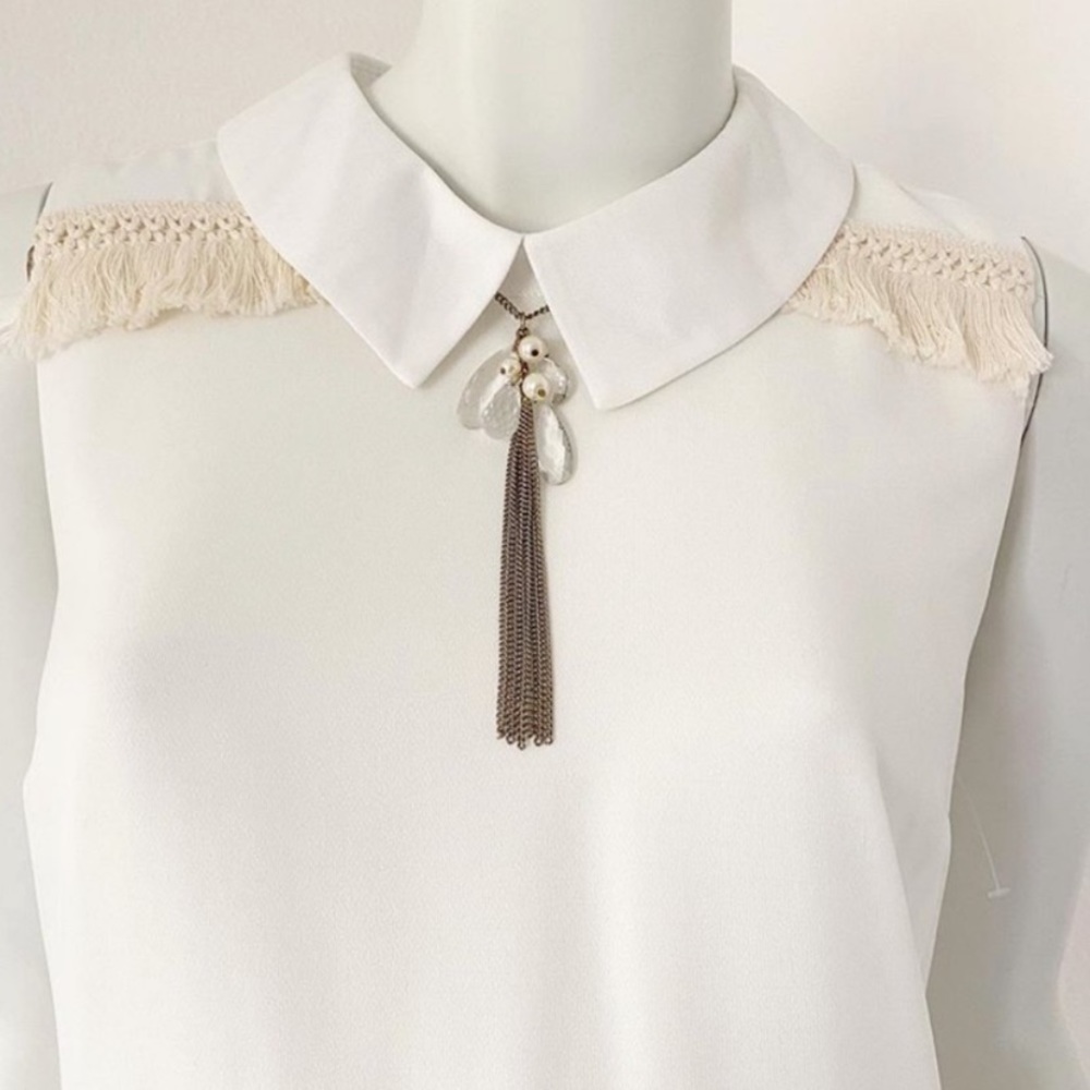 Modcloth White Optimistic Logistics Shift Dress - image 5